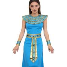 4pcs Adult Ancient Egyptian Pharaoh, Roman, Nile River Queen Egyptian Costume Accessories Set, Suitable For Festival, Party, Performance, Decoration - Mint Blue - View 2