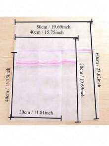 1个轻便网眼洗衣袋，专为精致衣物设计，采用网眼面料，配有加固拉链和挂环。适合旅行、收纳、宿舍和公寓使用。可机洗。款式随机发货。 - 彩色 - 查看 11