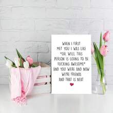 Funny Personalized Best Friend Birthday Card With Envelope - 1pc Humorous Friendship Greeting Card For Women Men Birthday Celebration - Multicolor - View 5