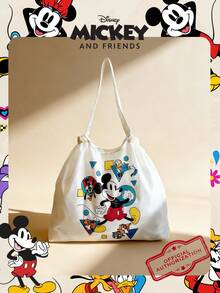 Disney 1pc Official Authorized Mickey Mouse Pattern Shopping Bag, Large Capacity Foldable Tote Bag, Drawstring Shoulder Bag, Lightweight Handbag, Suitable For Women/Girls Shopping, Daily Use, Fashion Accessory - Multicolor - View 15