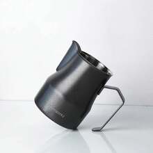 Jarra de espuma de café de acero inoxidable, jarra de leche para cappuccino y arte latte - Plata-450ml - Ver 6