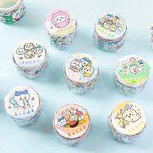 1张卡通环绕日式软可爱纸拼贴胶带DIY手账贴纸材料装饰棒卡通日式，学生礼物，奖励礼物，超可爱高档礼物送朋友，情人节礼物，广告礼品，情侣款，高档礼物[随机款] - 彩色 - 查看 2