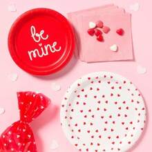 Heart Print Dinner Plates 20ct Valentine's Day Heart Print Dinner Plates - 心形圖案餐盤 - 查看 2
