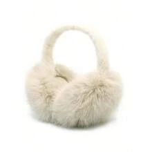 Women's Winter Earmuffs, Fluffy Fluffy Earmuffs, Foldable, Polyester Fiber (Polyester) Winter Earmuffs For Girls (Color Of Ear Part Randomly Assigned) Winter Accessories - 彩色 - 查看 1