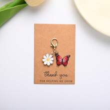 Thank You Gratitude Card Colorful Enamel Daisy Keychain Pendant Small Postcard, Employee Appreciation, Encouragement Blessing Close Friends - E - Xem 15