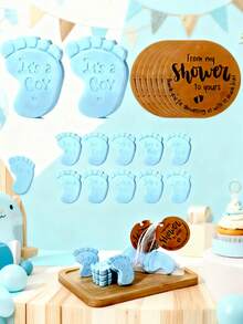 60件套性别揭晓派对专属礼品套装，适合婴儿派对和主题派对 - 多色1 - 查看 1