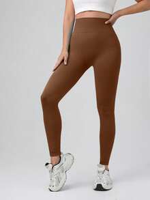 QGU 5-Piece Winter Sports Leggings High-Waisted Thickened Fleece-Lined The Rmal Pants Warm Fleece-Lined Thermal Leggings - Đen/Nâu/Nâu nhạt/Xanh dương/Xanh lá nhạt - Xem 2