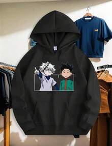 Men Outdoor Hoodies & Sweatshirts - Black - View 1