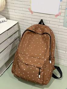 这款时尚百搭的女士手提背包采用波点图案设计，适合日常使用、高中、大学通勤和购物。它提供充足的收纳空间，并具有简约的美学设计。 - 彩色 - 查看 11