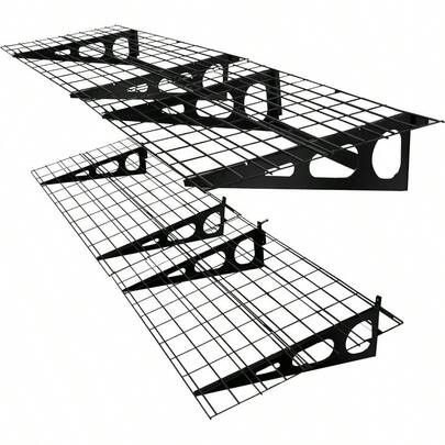 6x2 Ft Garage Storage Shelving 2PCS Wall Mounted Heavy Duty Shelves Rack