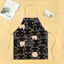 1pc Cute Animal Pattern Apron, Creative Funny Fashion Printed Apron, Easy To Clean Kitchen Cooking Apron, Innovative Home Apron - Multicolor - View 20