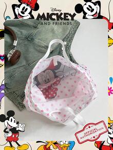 Disney Túi đựng kẹo/đồ ăn trưa/đồ ăn nhẹ/túi mua sắm hình Mickey chính hãng, dung tích lớn, có thể gấp gọn, túi đeo vai dây rút, túi xách nhẹ. Sản phẩm chính hãng - Có thể kiểm chứng. Phù hợp cho thanh thiếu niên/bé gái/bé trai. Hoàn hảo cho sử dụng hàng ngày/đi học. - trắng - Xem 5