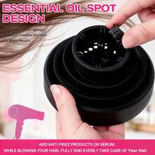 1pc Foldable Silicone Hair Diffuser, Travel Collapsible Curling Diffuser Attachment, Suitable For Curly Hair Women, Salon Or Home Use, Fits Most Blow Dryers With 2.36 Inch Nozzle Diameter - Multicolor - View 9