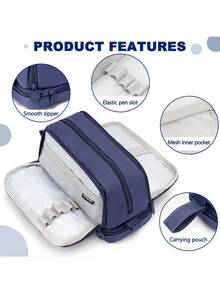 Large Capacity Pencil Case, Beautiful And Practical, Office Stationery Storage Bag, Simple And Durable, Multi-Functional Design, , First Day Of School - Multicolor - View 9