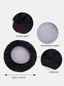 1件装印花毛巾布吹风帽，二合一护发帽，防水浴帽，美容护发帽，波西米亚风涤纶浴帽，适合春、秋、冬三季日常使用，也可作睡眠帽 - 彩色 - 查看 9