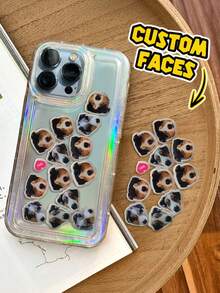 Customized Photo Phone Case, Customized Acrylic Panel, Swinging Phone Case, Heart-Shaped Acrylic Board, Customized Couple Photo, Children's Photo, Family Photo, Birthday Gift, Couple Gift, Family Gift, Friend Gift, Party Favor, Commemorative Gift, Valentine's Day Gift, Women's Gift - Multicolor - View 25