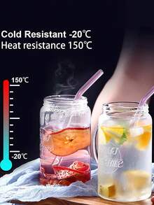 4/8 piezas Pajitas de vidrio rosa, resistentes al calor y la temperatura, lavables, reutilizables, adecuadas para bebidas de frutas, utensilios de cocina, regalos, vuelta al colegio, útiles escolares - Rosa - Ver 6