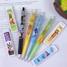 5pcs Italian Surreal Theme Mechanical Pencils - Tung Tung Tung Sahur Pencils, 4 Styles, Tung Tung Tung Sahur Design, Writing Tools, Valentine's Day, Easter, Back To School, Birthday Party Gifts - Multicolor - View 2