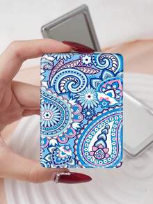 1 chiếc gương trang điểm nhỏ gọn kiểu Bohemian họa tiết hoa, có thể gập lại, nhẹ, mỏng, tiện dụng, chất liệu da PU bền, phù hợp cho nhiều dịp như du lịch, tiệc tùng, công sở, trường học, phù hợp cho mọi lứa tuổi. - Nhiều màu - Xem 16