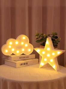 Luces con forma de luna y estrellas con batería LED, iluminación ambiente blanca cálida para el hogar, fiestas, decoración de Ramadán, adecuada para dormitorio, fiesta, boda, decoración festiva - Multicolor - Ver 7