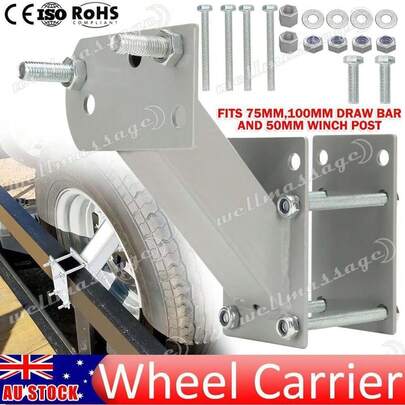 Spare Wheel Carrier Tyre Holder Brackets Fit Caravan Boat Trailer Universal AU