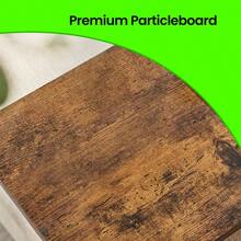 Set Of 2 C-Shaped Sofa Tables, End Tables With Metal Frame, Side Tables For Living Room, Bedroom, Rustic Brown - Brown - View 6