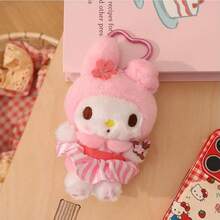 SANRIO Official Licensed Plush Keychain Charms - Sakura Theme: Kitty. Melody | Adorable & Soft Plush Pendants - Versatile Accessories For Bags And Backpacks | An Exquisite Gift For Children, Girls, And Fans (The Perfect Choice For Birthdays, Christmas, And Valentine's Day) - 彩色 - 查看 3