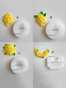 Khuôn silicon 3D hình hoa mộc tê - Dùng làm nến thơm, xà phòng, nhựa và thạch cao để tự làm cốc nến trang trí, giá đỡ nến hình hoa, khuôn trang trí nhà cửa | Thiết kế hoa | Khuôn bền - trắng - Xem 2