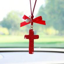 Fashion Car Interior Car Hanging Ornament Exquisite Inlaid Car Rearview Mirror Accessory Hanging Decoration - A - Xem 5