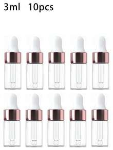 50/30/10/5pcs Set Rose Gold Mini Glass Dropper Bottles, Refillable Transparent Essential Oil Bottles With Dropper, Travel Size Vials, Tincture Bottles With Caps, Suitable For DIY Cosmetics, Perfume, Liquid Samples, Travel, Home Decor, Weddings, Parties, Birthdays, Gifts For Men, Parents, Friends, New Year, Accessories, Fun Gifts, Travel Essentials - Pink - View 29