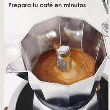 SERAPHINEX Kmt Style Cafetera Moka de Aluminio, Cafetera Espresso Italiana para Estufa, Clásica y Doméstica, Plateada - Plateado - Ver 9