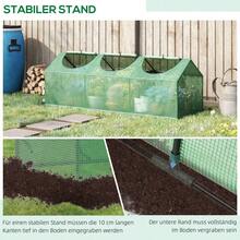 Greenhouse With Window, PE Greenhouse 180x60x60cm, Tomato House & Cold Frame In Green For Garden & Balcony