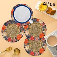 2 pezzi/4 pezzi/6 pezzi Sottobicchieri in stile bohémien vintage in silicone, regalo per le vacanze, decorazione per le vacanze, adatti per tavolo da pranzo, bar per il caffè, decorazione per tutte le stagioni, sottopiatti lavabili, decorazione per la stanza, sottobicchieri, tappetini per bevande, tappetini di drenaggio, tappetini per tavolo da cucina e da pranzo, decorazione per feste interne ed esterne, decorazione per la casa, regalo ideale - Multicolore - Visualizzare 12