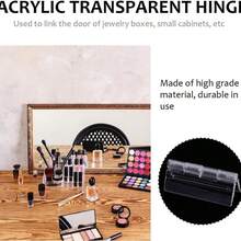 TEHAUX 10 bisagras, bisagras de acrlico transparentes para armarios y cajas de joyera (4535 mm) - como se muestra en la figura - Ver 10
