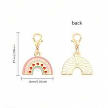 20pcs Valentine's Day Theme Keychain Set | Cupid Heart And Bouquet Alloy Pendant, Random Mixed Surprise Combination | Exquisite Gift Set, Suitable For Holiday Gifts And Party Supplies - Multicolor - View 10