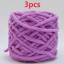 3pcs/300g Mixed Color Ice Bar Striped Yarn, Soft Chunky Yarn, Suitable For Hand Knitting DIY Soft & Thick Knitted Yarn, Can Be Used To Make Blankets, Scarves, Dolls, Slippers, Crochet Yarn