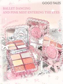 GOGO TALES GOGOTALES Soft Pink Matte Eyeshadow Palette, Ballet Series, Contains Matte Earthy Tones And Delicate Luminous Highlighter, Mini Travel-Friendly Size, Suitable For Daily Makeup And Beginners - #G06 Nuteracker - View 2