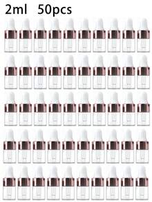 50/30/10/5pcs Set Rose Gold Mini Glass Dropper Bottles, Refillable Transparent Essential Oil Bottles With Dropper, Travel Size Vials, Tincture Bottles With Caps, Suitable For DIY Cosmetics, Perfume, Liquid Samples, Travel, Home Decor, Weddings, Parties, Birthdays, Gifts For Men, Parents, Friends, New Year, Accessories, Fun Gifts, Travel Essentials - Pink - View 30