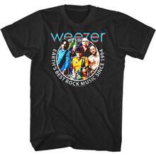 Weezer Earth's Best Rock Music Men's T Shirt - 黑色 - 查看 1