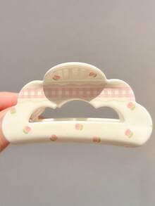 4pcs/Set Women Cute Shark Claw Hair Clips, Cloud, Heart, Bow Design Hair Accessories, Fashion Versatile Elegant Simple Solid Color Hair Claws, Suitable For Daily, Casual, Party, Beach, Vacation, Hairstyling, Washing Face/Hair, Makeup, Outfit Accessories, Autumn/Winter/Spring/Summer Women Claw Clip - Multicolor - View 11