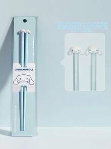 Sanrio （官方授权）2双装Hello Kitty筷子套装，Yuguigou全新单包装家用筷子，My Melody情侣卡通防滑餐筷，极具吸引力，适合居家、旅行和用餐（实物与图片略有差异），文具