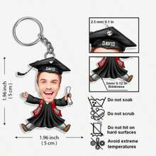Customizable Acrylic Graduation Keychain With Funny Expressions, Personalized Acrylic Keychain, Graduation Gift, Teacher Gift, Personalized Keychain - Multicolor - View 6