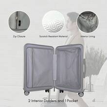 JLY 3-Piece Luggage Set Hard Shell Suitcases ABS+PC, Spinner Wheels, TSA Lock, Lightweight Travel Set - 白色 - 查看 8