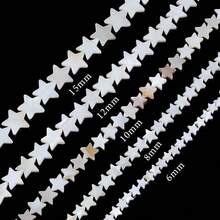 1pc Natural Freshwater Shell 6-15mm Irregular Star Shaped Beaded Necklace Pendant, DIY Jewelry Making Supplies - Seashell Five-pointed Star Bead - View 5