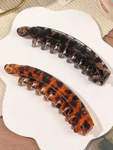2-piece Set - Leopard Print Hair Clip