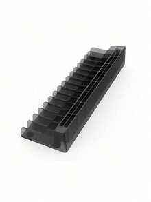 1个黑色PVC材质Switch游戏卡收纳盒支架，适用于Switch Lite，游戏光盘收纳盒