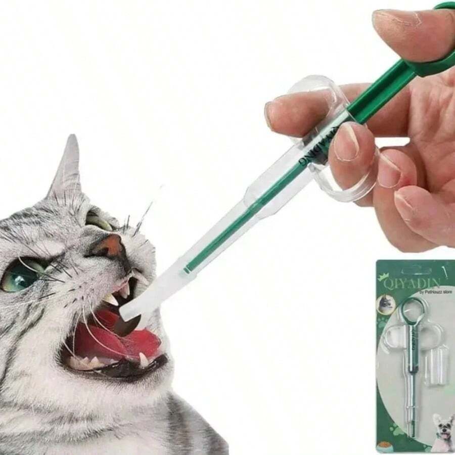 Pet Feeding Push Tube Feeder, Cat & Dog Feeding Dispenser - Multicolor - View 1