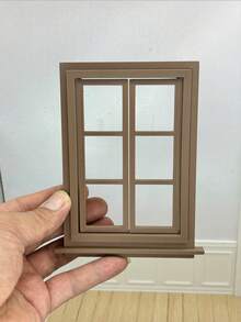1:12 Scale Miniature Window, DIY Dollhouse Accessories, Plastic Realistic Window, Openable Window And Door, Miniature Scene Decor, Pretend Play Prop, Openable On Both Sides, Model House Supplies - Multicolor - View 13