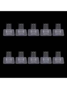 10pcs Adhesive Transparent Shelving, Universal Type, Suitable For Bookshelf, Wardrobe, Bathroom And Kitchen Storage, Essential Home Organizer, Wall-Mounted And Floating Shelving