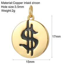 1件铜质时尚个性化嘻哈风格高端心形钥匙扣多功能DIY吊坠手链项链耳环首饰配饰手工饰品 - 彩色 - 查看 22